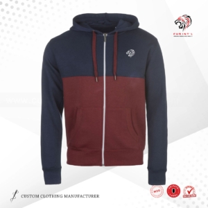 Panel cut zip hoodie